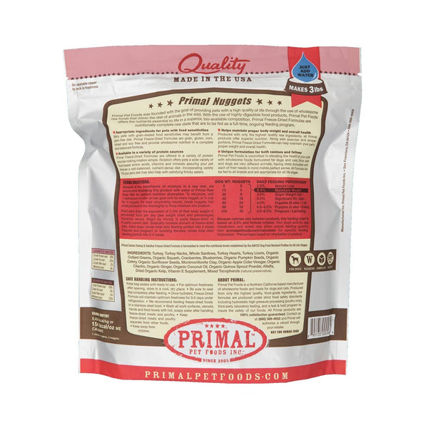 Freeze Dried Turkey & Sardine Formula (GF)